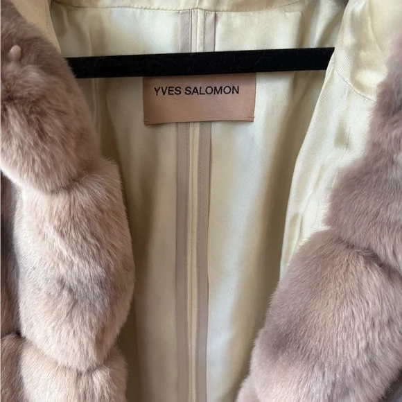 Yves Salomon Rabbit Fur Coat - Picture 13 of 15